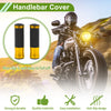 Motorcycle 7/8" 22mm Hand Grips Aluminum Alloy Gold Tone
