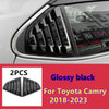 Toyota Camry Bright Black Window Louvers Rear Vent Cover Trim 2x (2018–2023)