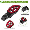 Motorcycle FootPegs 5.1" Rear Footrest Aluminum Alloy Foot Pedal Red 1 pair