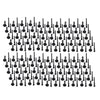 Chrysler Jeep 100Pc 1/4" Hole Flare Bumper Rivet Clips (2007-2018)