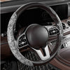 Universal Cars Gray Wood Grain Non-Slip Steering Wheel Cover