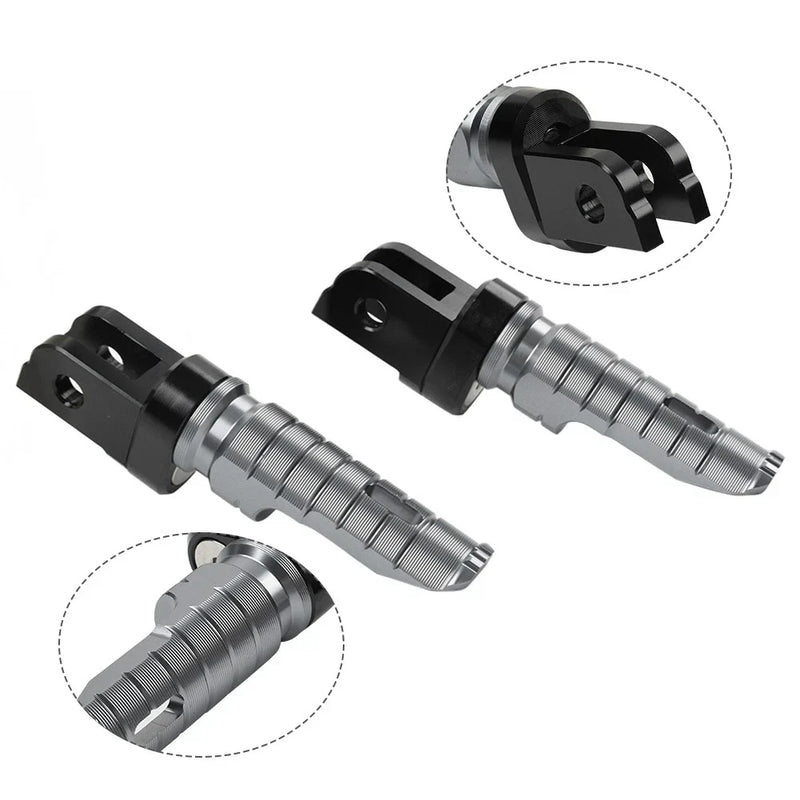 BMW R Nine T, F900R, F900XR Grey Front Footrest Pegs (2020-2023)