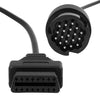 Porsche DC 12V 19 to 16 Pin OBD2 Cable, 40cm