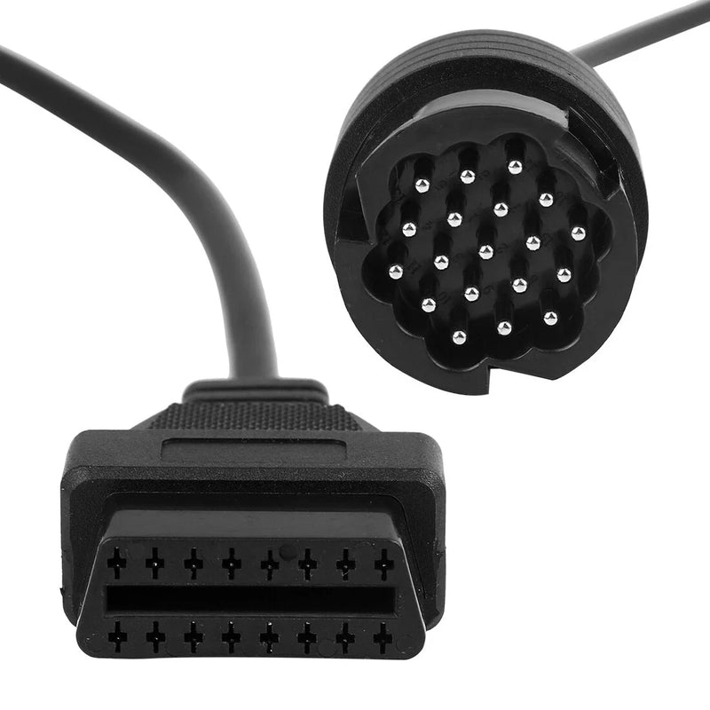 Porsche DC 12V 19 to 16 Pin OBD2 Cable, 40cm
