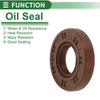 Oil Seal 20x42x8mm FKM Rubber High Pressure Brown 5 Pcs