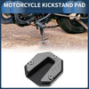 Motorcycle Motorcycle Kickstand Pad Aluminum Alloy Titanium Tone