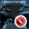 Dodge Ram (2019-2021) 2 x Red Center Console Audio Media Switch Knob Cover