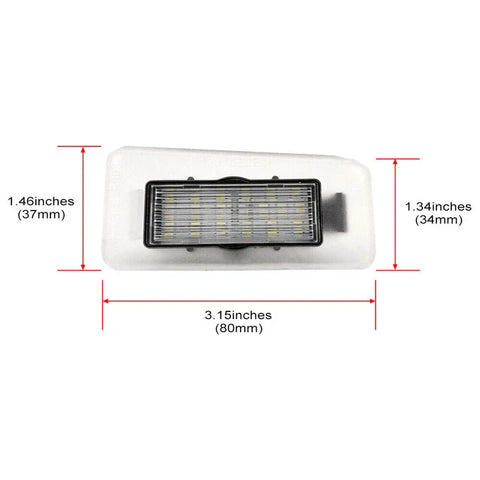 Hyundai Elantra, Accent, Kia Forte White LED License Plate Lights