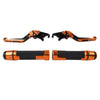 Yamaha YZF R1M R1S Orange Extendable Brake Clutch Lever Grip Set (2015-2023)