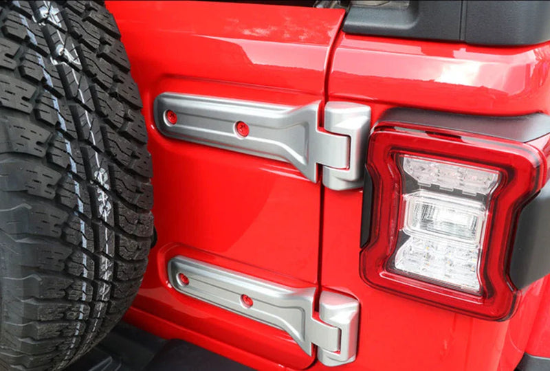 2018-2023 Jeep Wrangler JL Chrome 4 x Pieces Rear Door Hinge Trim Cover (2018-2023)