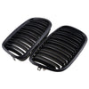 BMW E70 E71 X5 X6 2 x Front Kidney Grilles Matte Black (2007-2013)