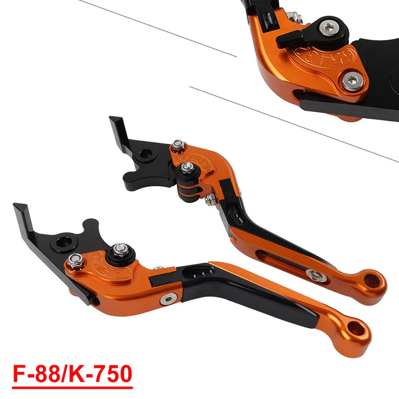 Kawasaki Z900RS ZX6R CNC Orange Extendable Brake Clutch Levers (2018-2022)