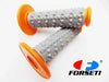 Yamaha YZ80 Orange Grey Diamond Top Handlebar Grip Set