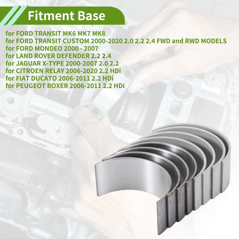 Ford Transit, Mondeo, Land Rover Defender 8pcs Big End Bearings