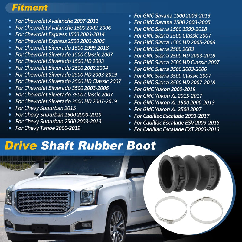 GMC Savana Sierra Chevy Suburban Silverado Drive Shaft Boot