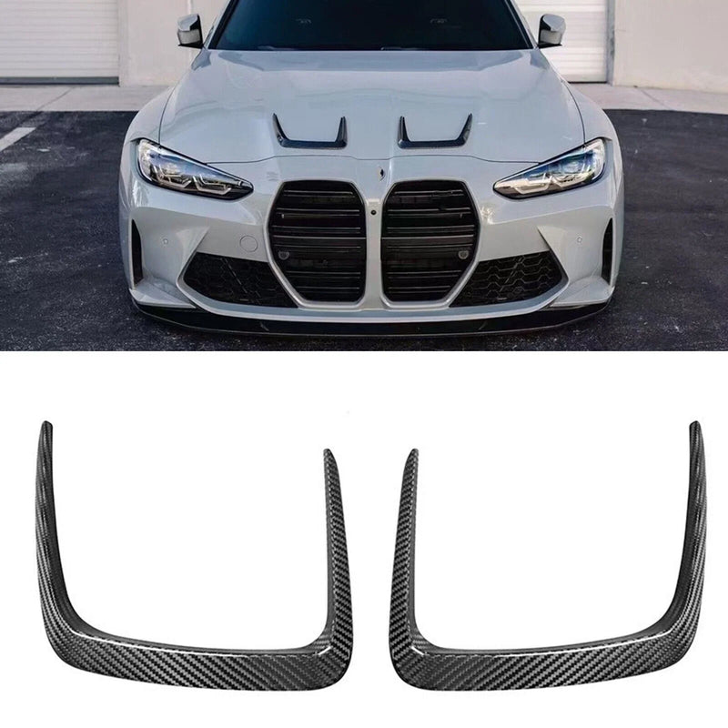 BMW G80 G82 G83 M3 M4 2 x Front Bonnet Scoop Vent Frame Trim (21-25)