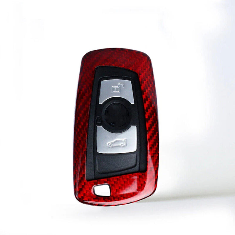 BMW 1-7 Series X3 X5 (2010-2023) Carbon Fiber Red Key Case Shell Cover