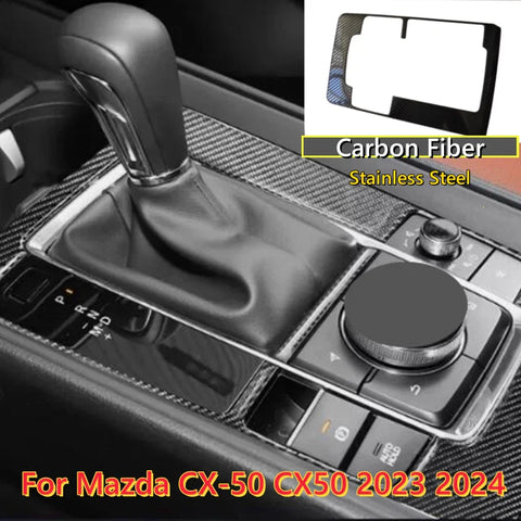 Mazda CX-50 Carbon Fiber Gear Shift Panel Bezel Trim Cover (2023–2024)