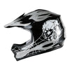 Motorcycle S M L XL Youth Full Face Motocross Helmet Black Skull