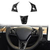 Tesla Model 3 / Y Forged Carbon Fiber Steering Wheel Button Lower Trim