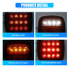 Jeep Wrangler Red LED Bar Tail Lights  Square Brake Turn Signal