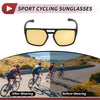 Motorcycle Goggles - Yellow Lens, Black/Orange Frame, Tri-Acetyl Cellulos
