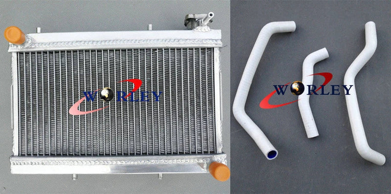 Honda TRX250 TRX250R Aluminum Radiator + Black Hose (1988-1989)