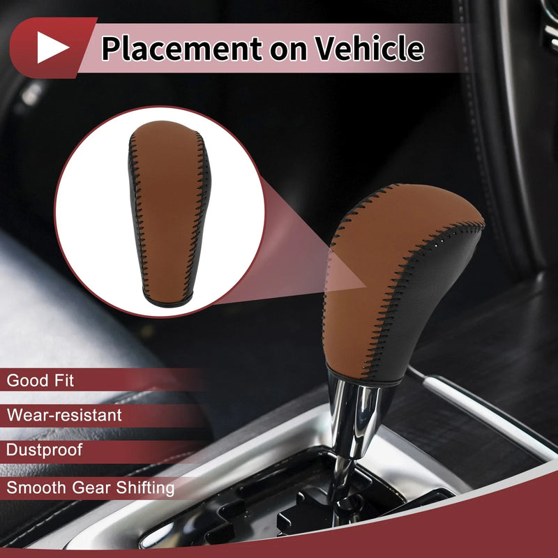 BMW 3 Series E90 (2004-2012) Black Faux Leather Gear Shift Knob Cover