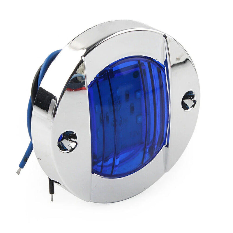 Truck Trailer RV Boat 12V LED Blue Side Marker Lights