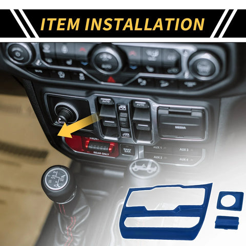 Jeep Wrangler JL (2018-2023) Blue Dashboard Control Panel Cover