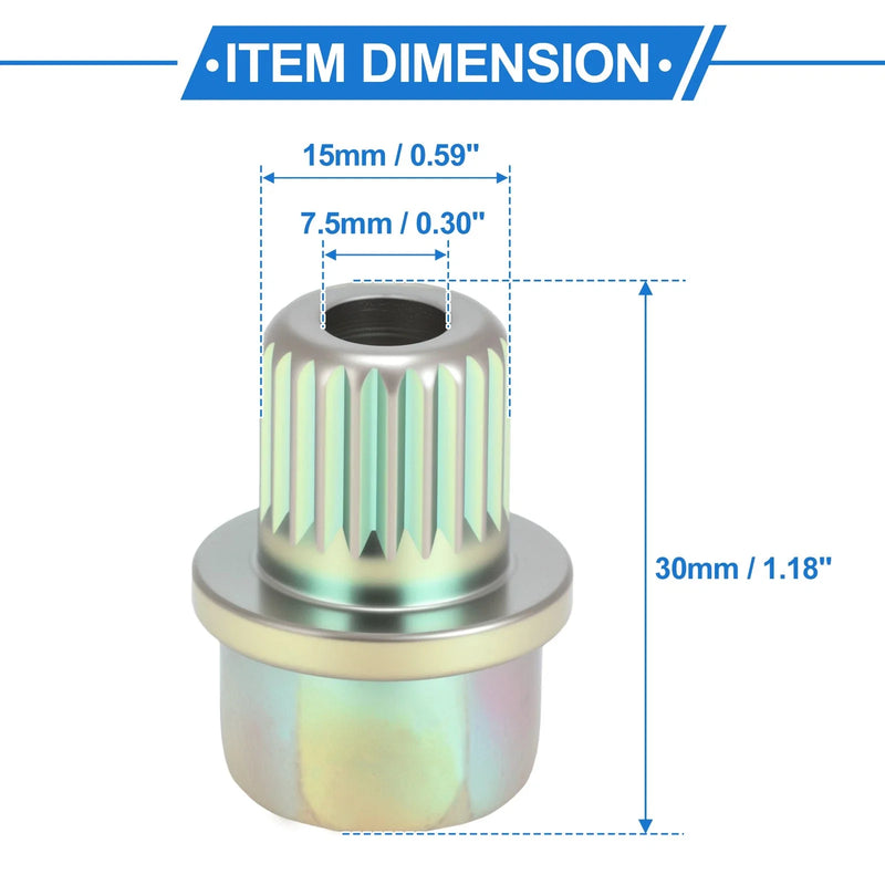 BMW 38/22PT Wheel Lock Lug Nut Key