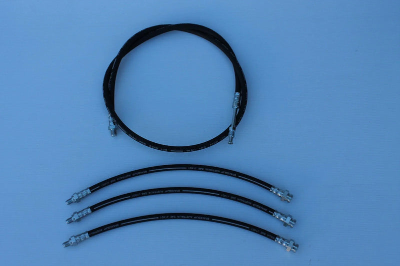 HD HR Holden Manual Drum Brakes Brake & Clutch Hose Set (4)