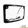 Harley 4 x 7 Curved LED Motorcycle License Plate Frame Brake Lights