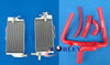 Honda CR250 CR250R Aluminum Radiator & BLACK Y Silicone Hoses (2005-2007)