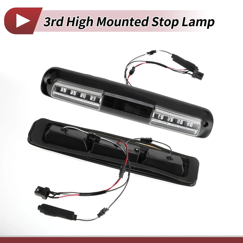 Chevrolet Silverado 1500 Black White LED Third Brake Light (1999-2006)