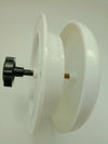 Mushroom Style Vent White Plastic Brass Spindle Low Profile Mosquito Screened
