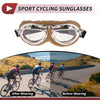 Make Model Motorcycle Riding Goggles Clear Lens Brown Frame PU Sponge