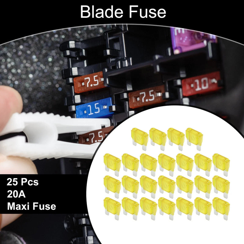 Car / Boat / Truck / RV / Motorcycle Maxi Fuse / 25 Pcs / Blade Fuse