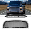 Dodge Ram Chrome Silver Tone Gloss Black Front Grille Assembly