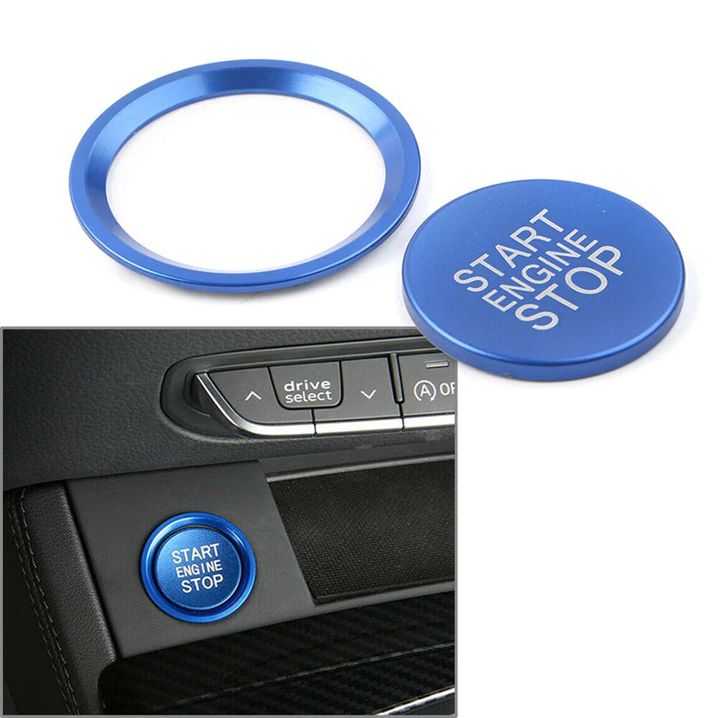 Audi A4L A5 A6L A7 A8 Blue Engine Start Button Decorative Ring Cover
