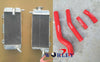 Yamaha YZF450 YZ450F Aluminum Radiator & Red Hose Kit (2007-2009)