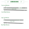 Honda Civic  - 1 Set Weatherstrip Window Trim Seal