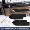 Honda CR-V Front Door Panels Armrest Covers 2 x Black (2007-2012)
