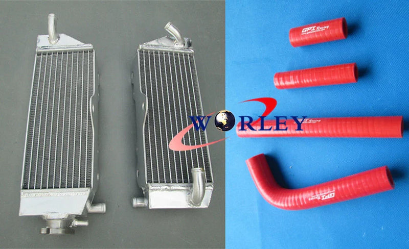 Yamaha YZ400F Aluminum Radiator & White Hose (1998-2000)