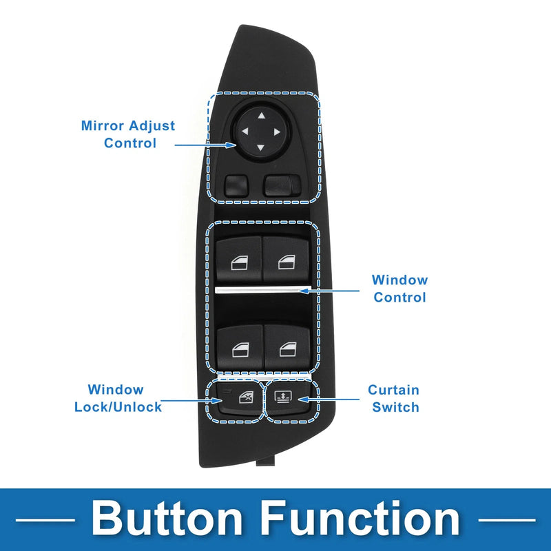 BMW 740i 750i 750Li 760Li Black Power Window Switch