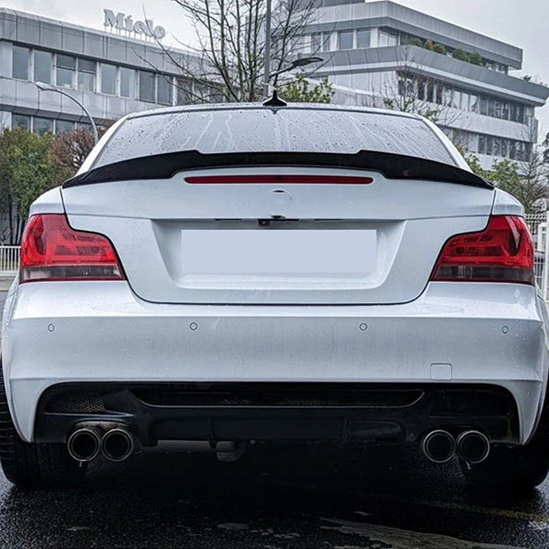 BMW E82 1 Series Coupe M4 Style Carbon Fiber Rear Trunk Spoiler (2007-2013)