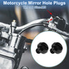 Motorcycle Mirror Hole Plugs Left Hand M8x1.25 2x Motorcycle Screws Black