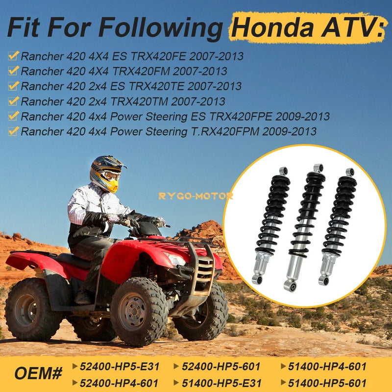 Honda Rancher 420 Front & Rear Shocks (2007–2013)