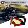 Set Motorcycle Riding Goggles Yellow Lens Red Frame PC Cycling Sunglasses