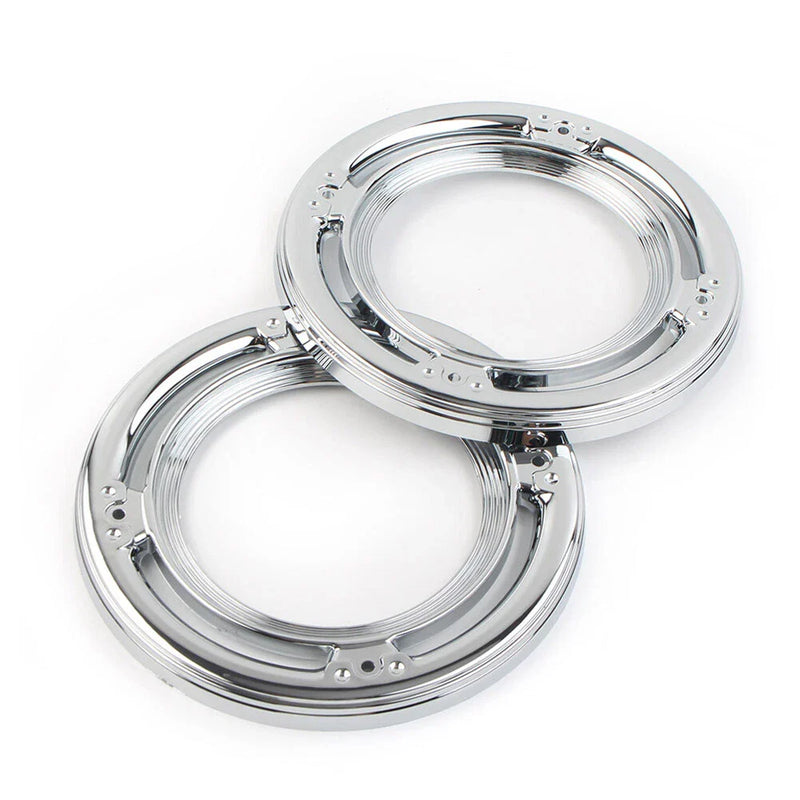 Harley Road Street Tri Glide Chrome Rear Speaker Accent Cover Trim (2009-2023)